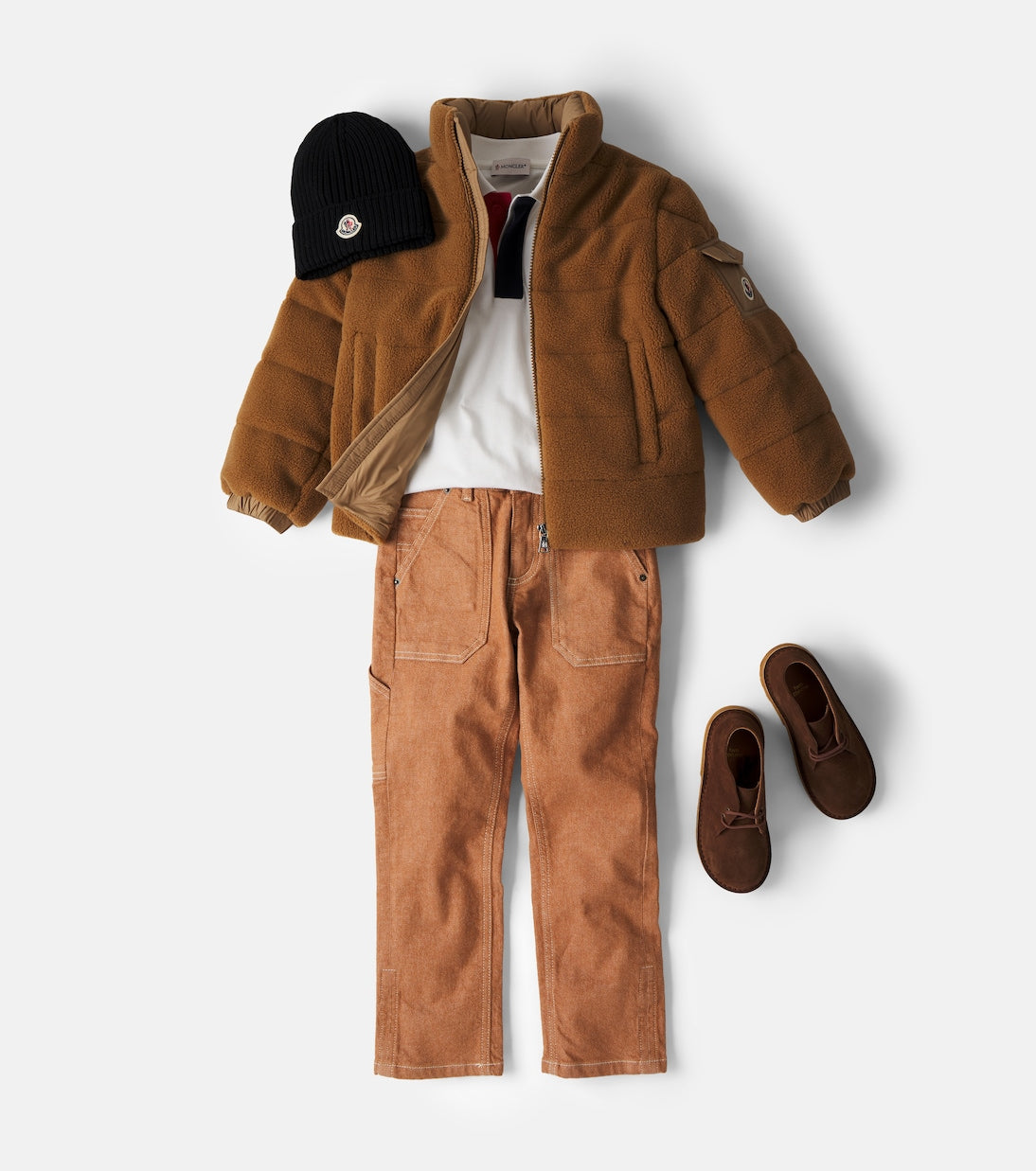 Moncler Enfant - Mich down-paneled teddy jacket