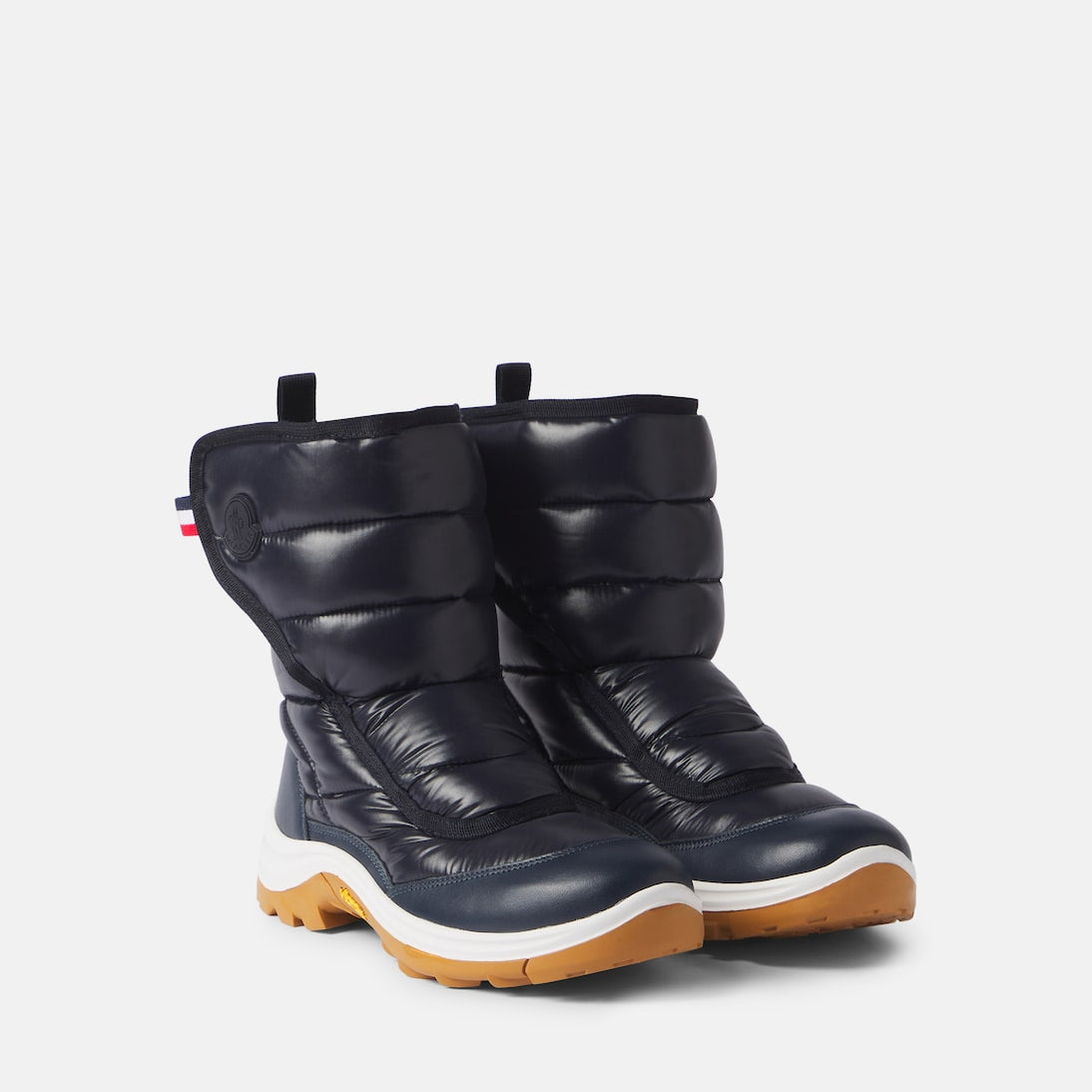Moncler Enfant - Leather-trimmed padded snow boots