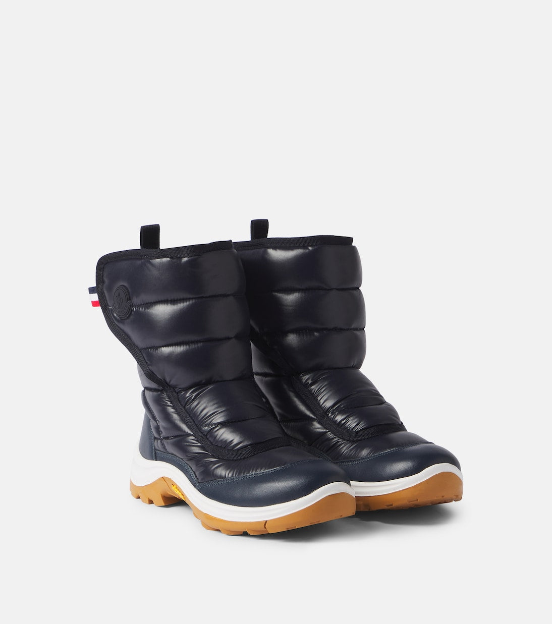 Moncler Enfant - Leather-trimmed padded snow boots