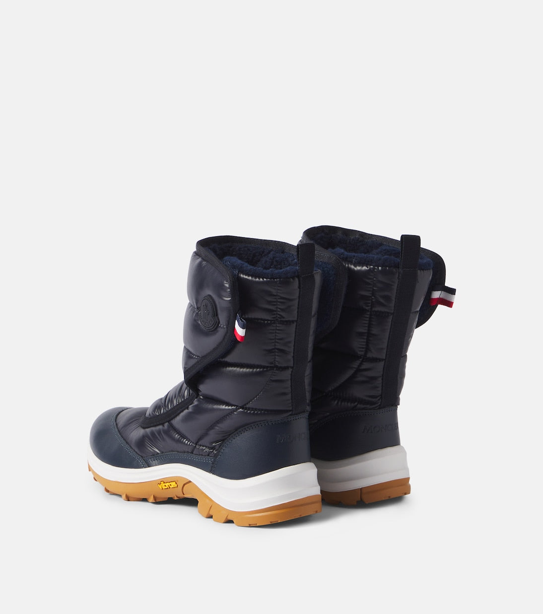 Moncler Enfant - Leather-trimmed padded snow boots