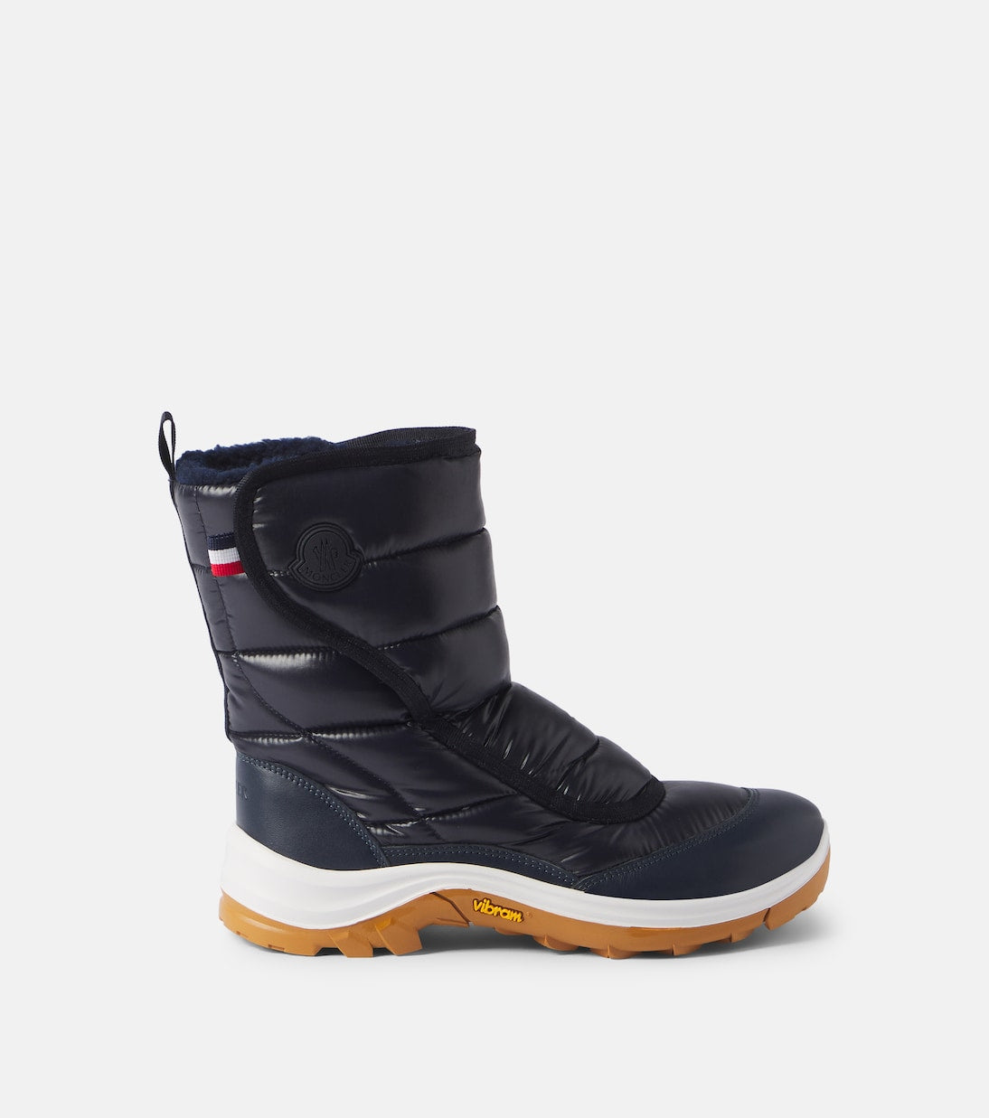 Moncler Enfant - Leather-trimmed padded snow boots