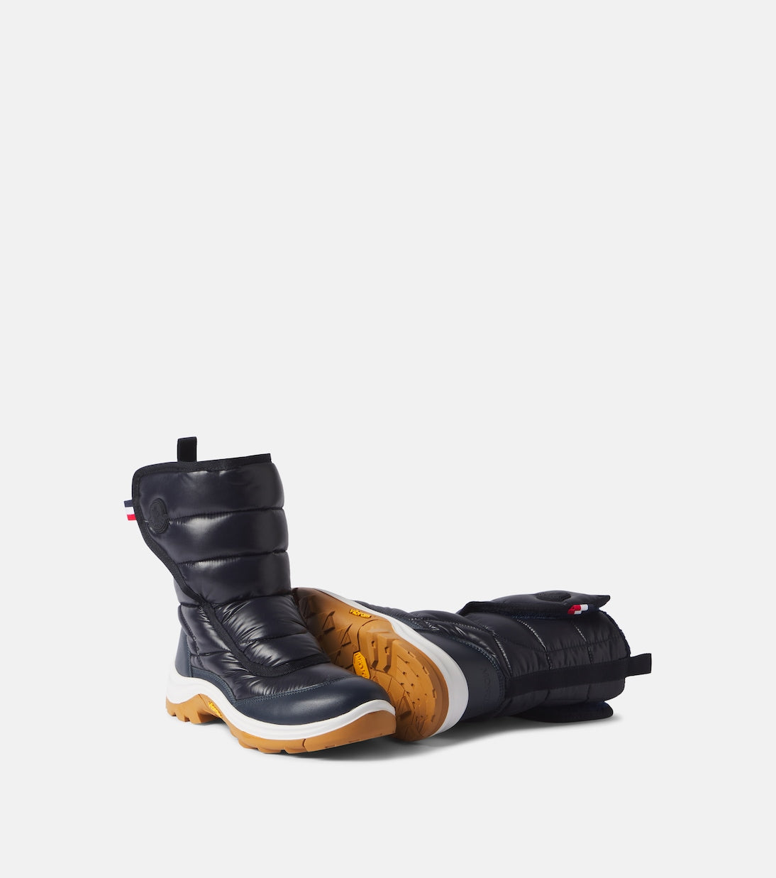 Moncler Enfant - Leather-trimmed padded snow boots