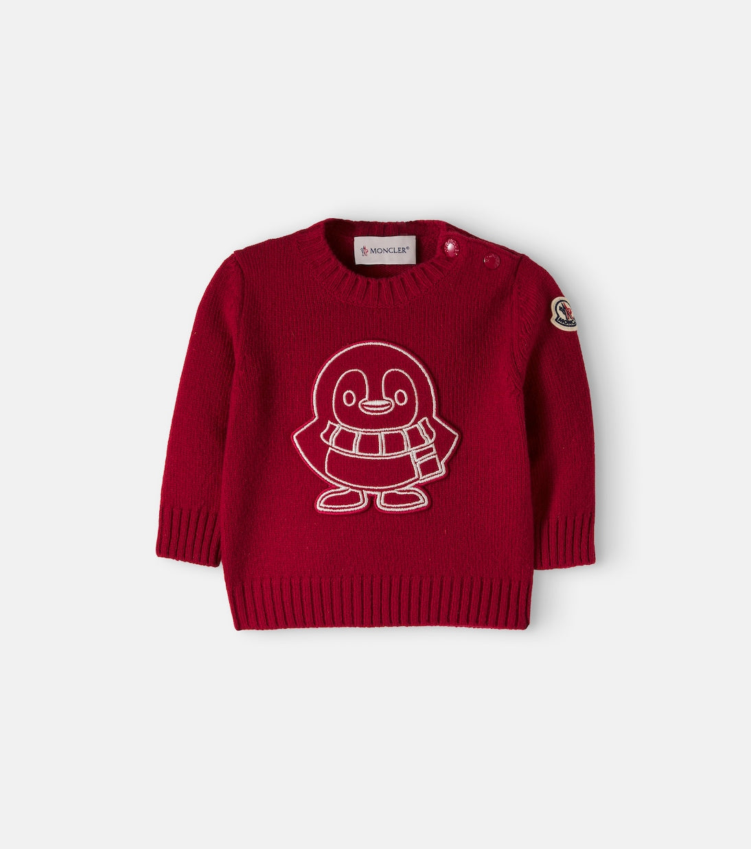 Moncler Enfant - Baby embroidered wool and cashmere sweater