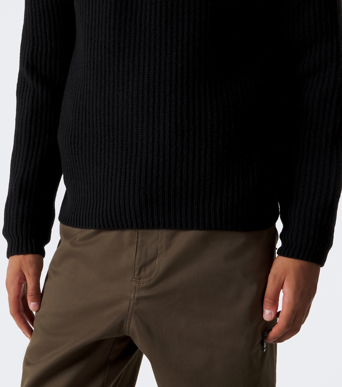Moncler - Ribbed-knit virgin wool half-zip sweater