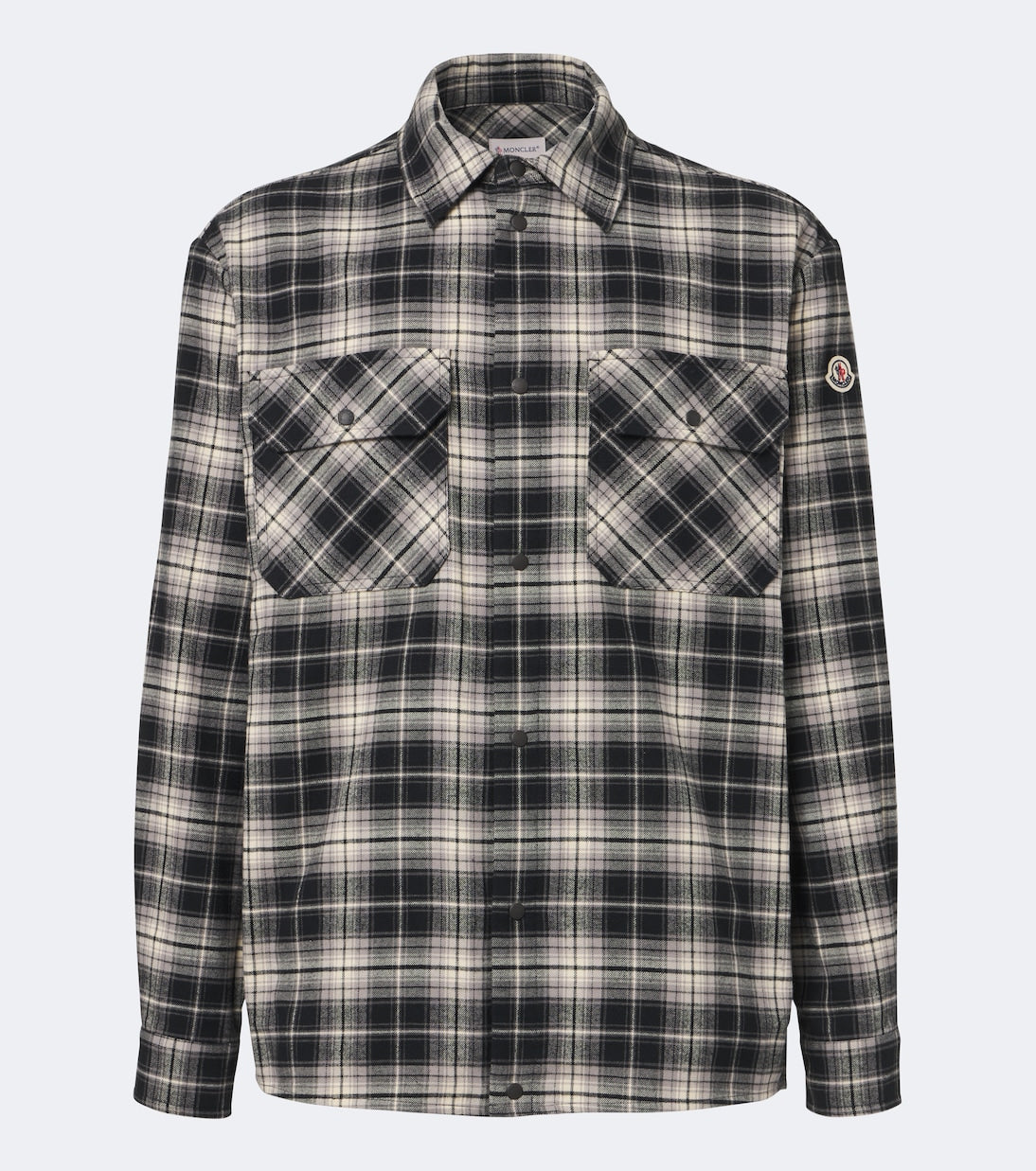 Moncler - Checked cotton flannel zip-up shirt