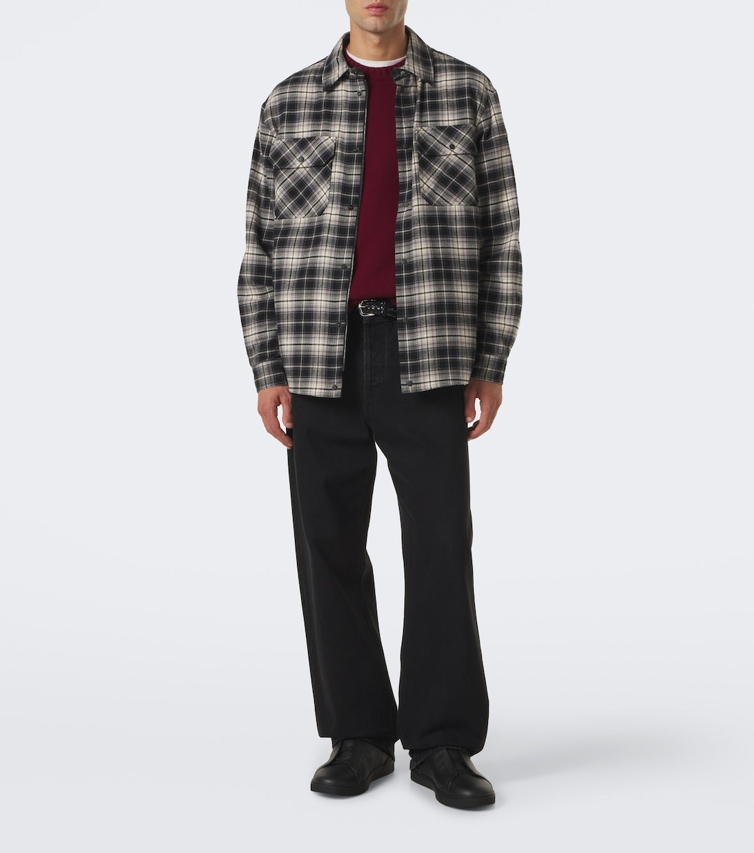 Moncler - Checked cotton flannel zip-up shirt