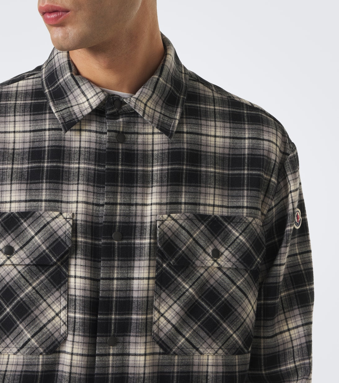 Moncler - Checked cotton flannel zip-up shirt