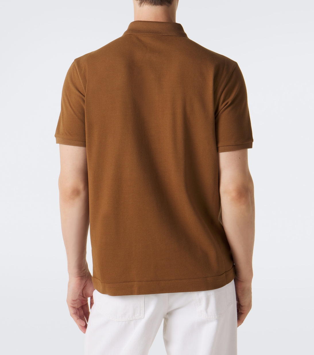 Moncler - Leather-trimmed cotton piqué polo shirt