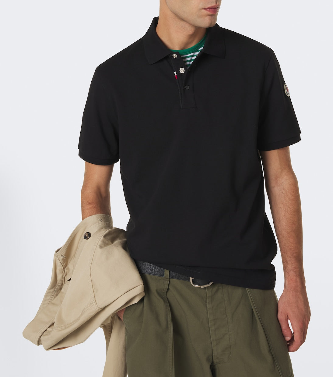 Moncler - Cotton piqué polo shirt