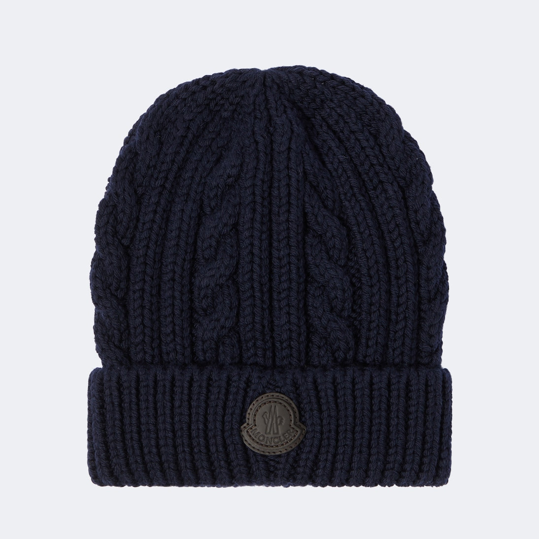 Moncler - Cable-knit virgin wool beanie