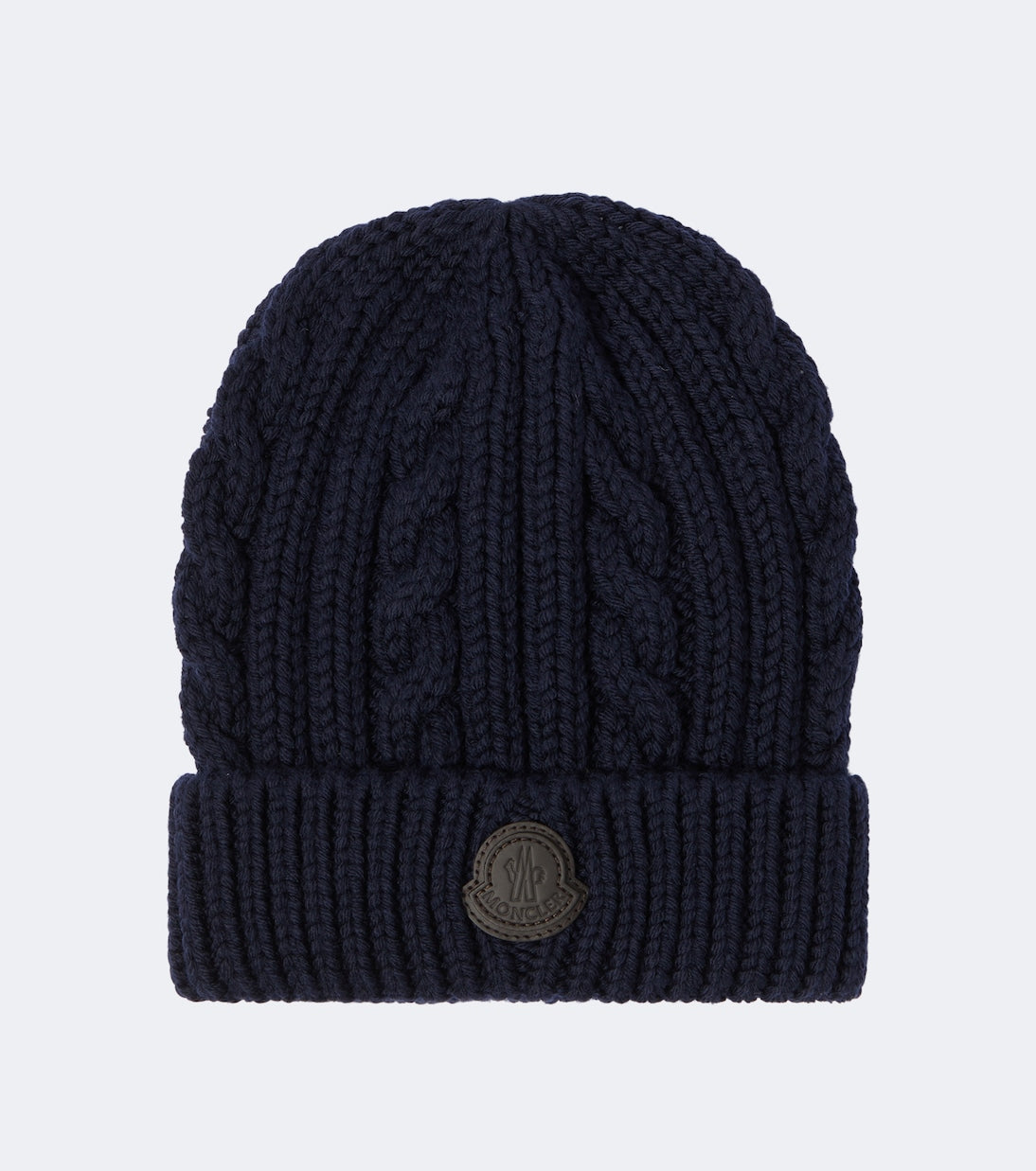 Moncler - Cable-knit virgin wool beanie
