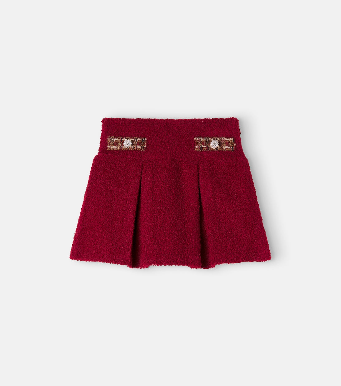 Patachou - Embellished pleated bouclé skirt