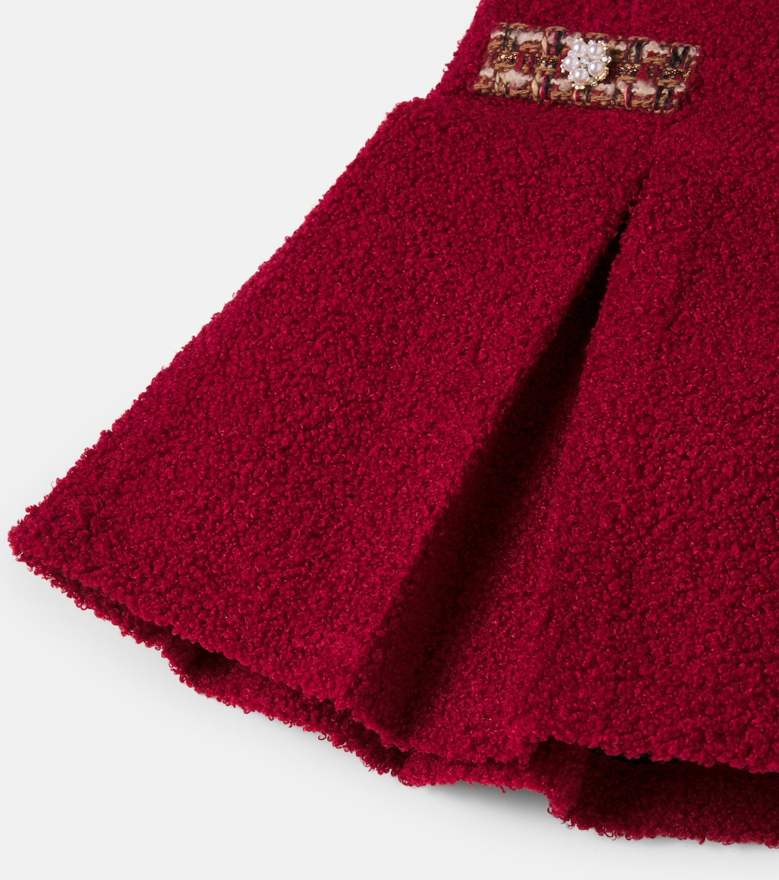 Patachou - Embellished pleated bouclé skirt
