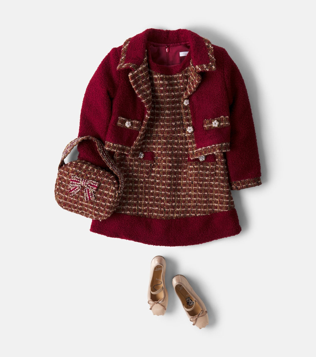 Patachou - Embellished tweed dress