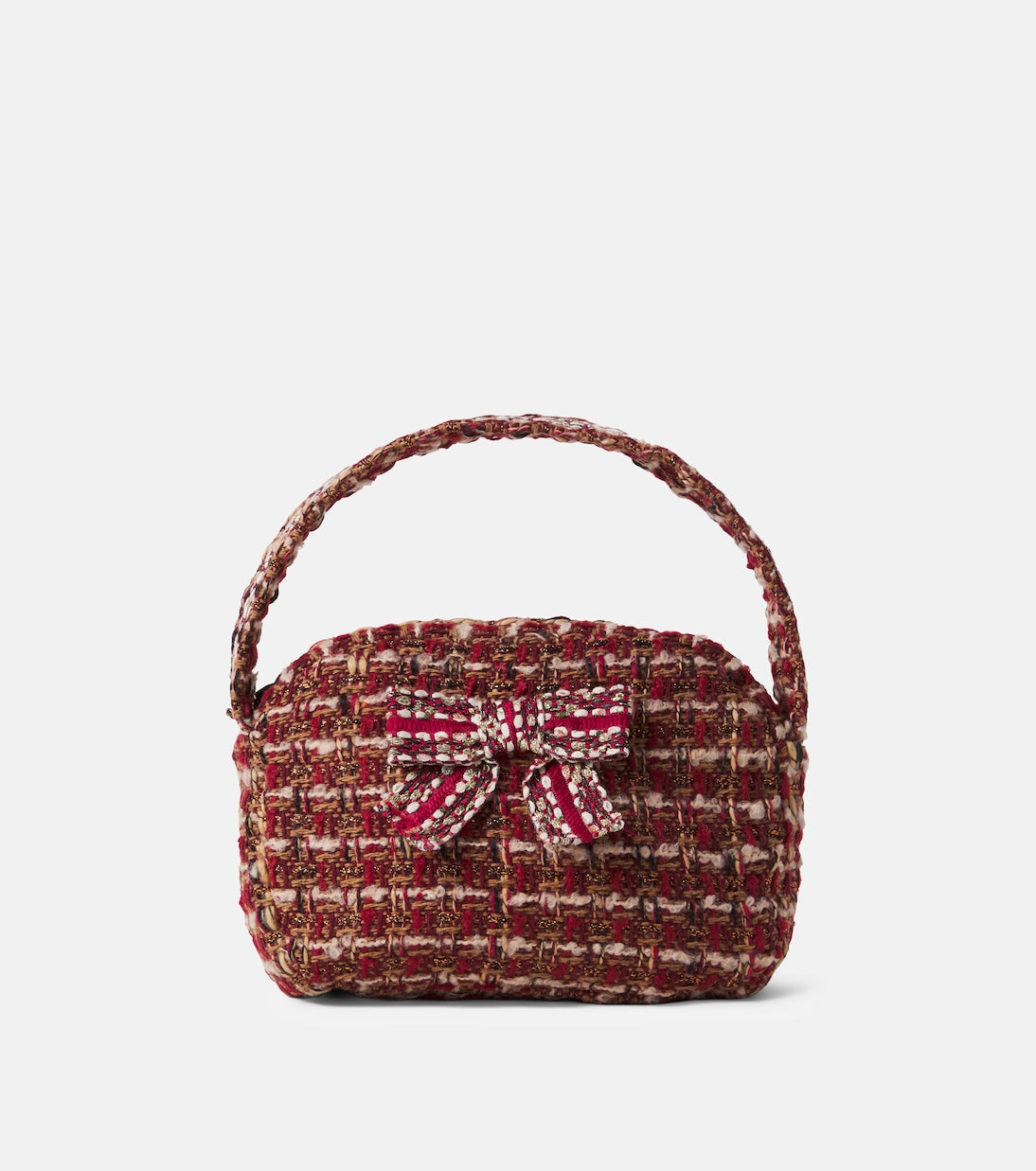 Patachou - Bow-detail tweed purse