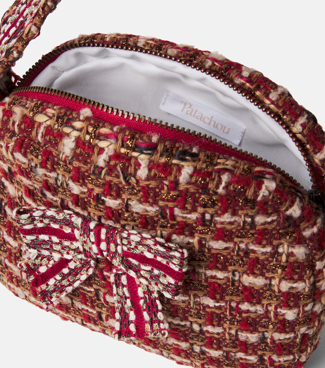 Patachou - Bow-detail tweed purse