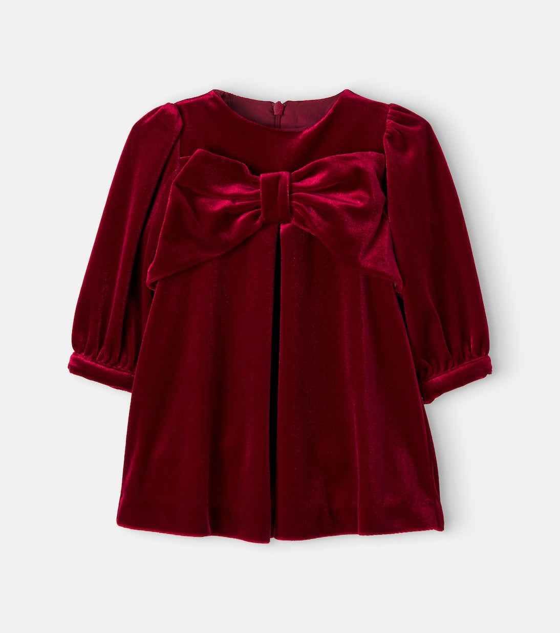 Patachou - Bow-detail velvet dress