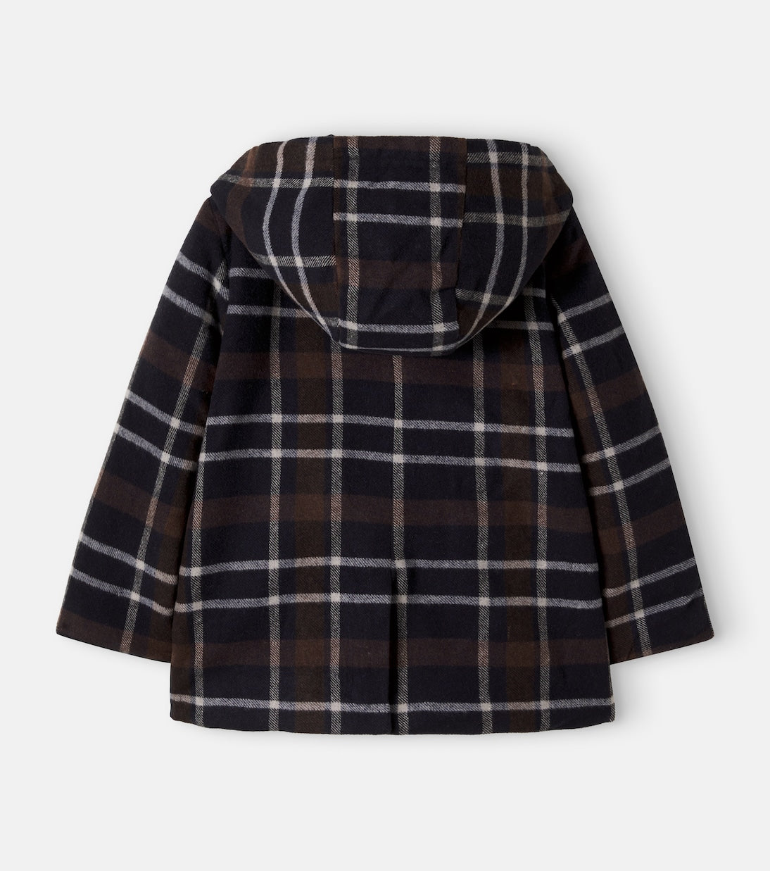 Patachou - Checked hooded duffel coat