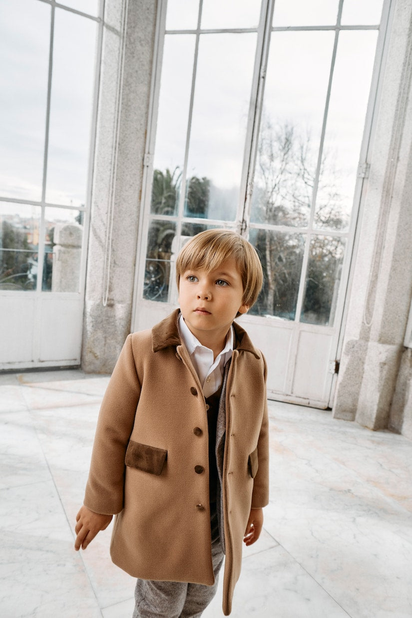 Patachou - Velvet-trimmed coat