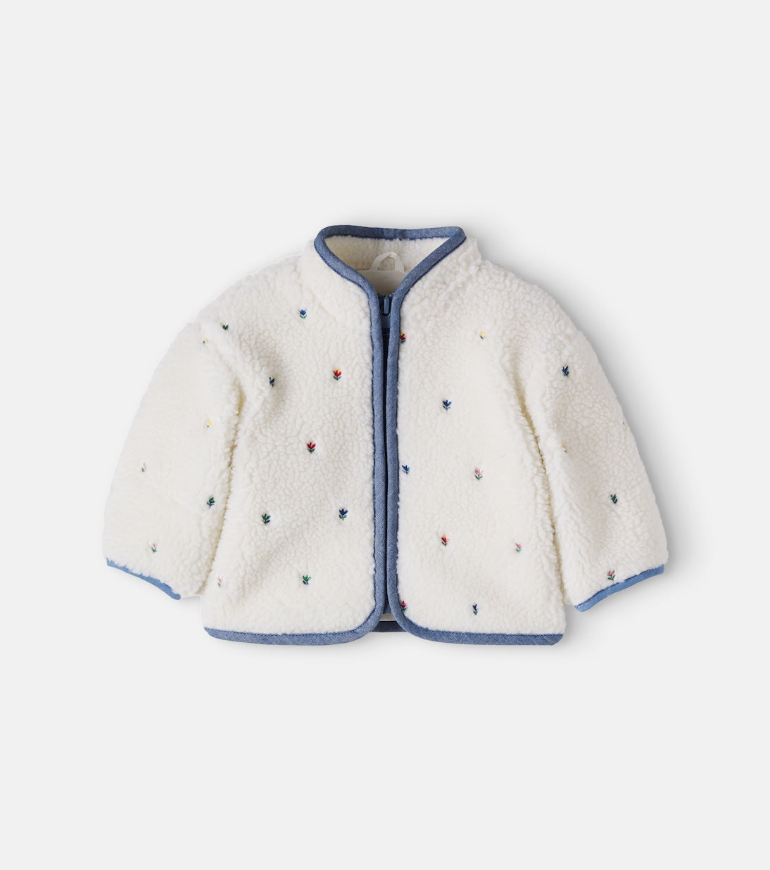 Stella McCartney Kids - Baby floral embroidered teddy jacket