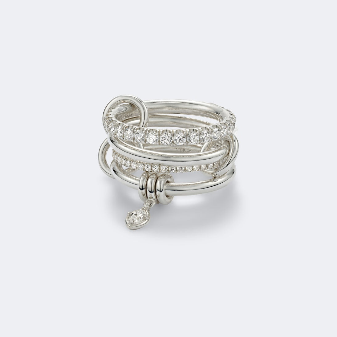 Spinelli Kilcollin - Inara Heart sterling silver ring with diamonds