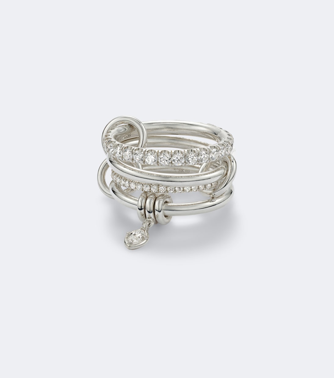 Spinelli Kilcollin - Inara Heart sterling silver ring with diamonds