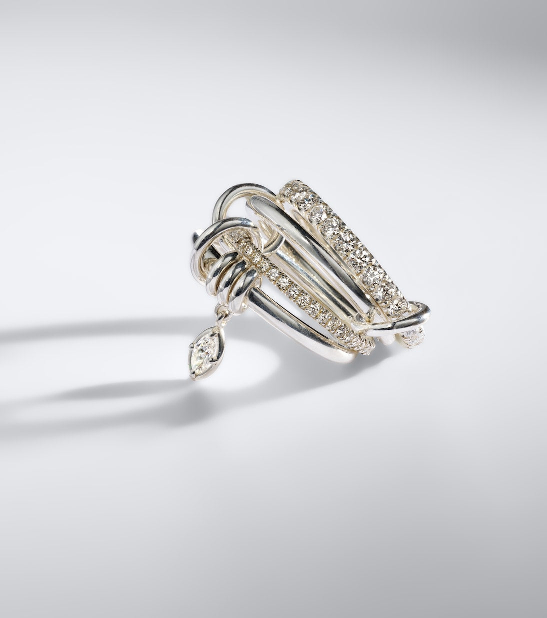 Spinelli Kilcollin - Inara Heart sterling silver ring with diamonds