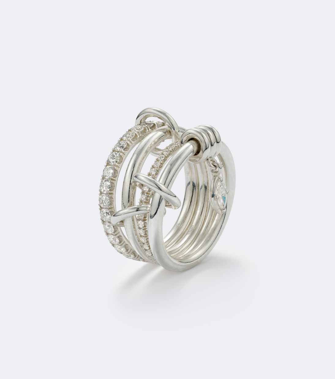 Spinelli Kilcollin - Inara Heart sterling silver ring with diamonds