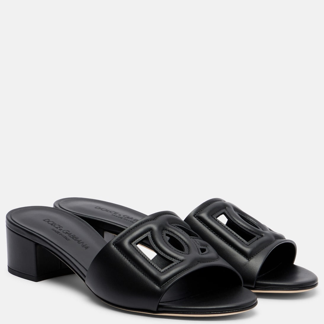 Dolce&Gabbana - DG leather mules