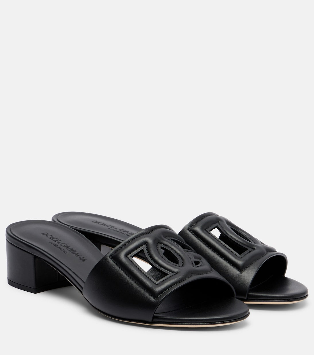 Dolce&Gabbana - DG leather mules