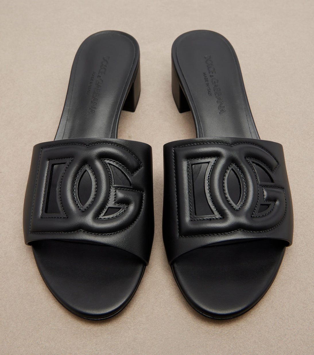 Dolce&Gabbana - DG leather mules