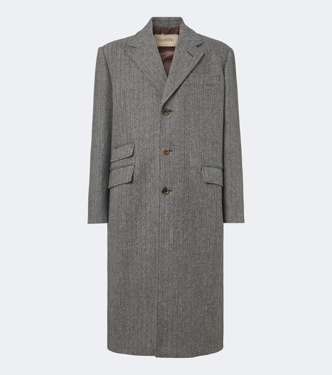 Valentino Garavani - Herringbone virgin wool coat