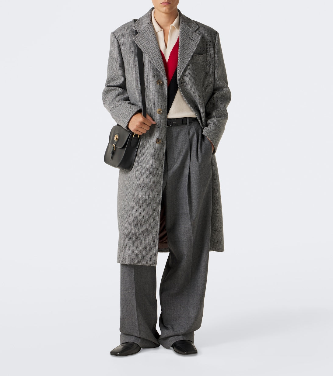 Valentino Garavani - Herringbone virgin wool coat