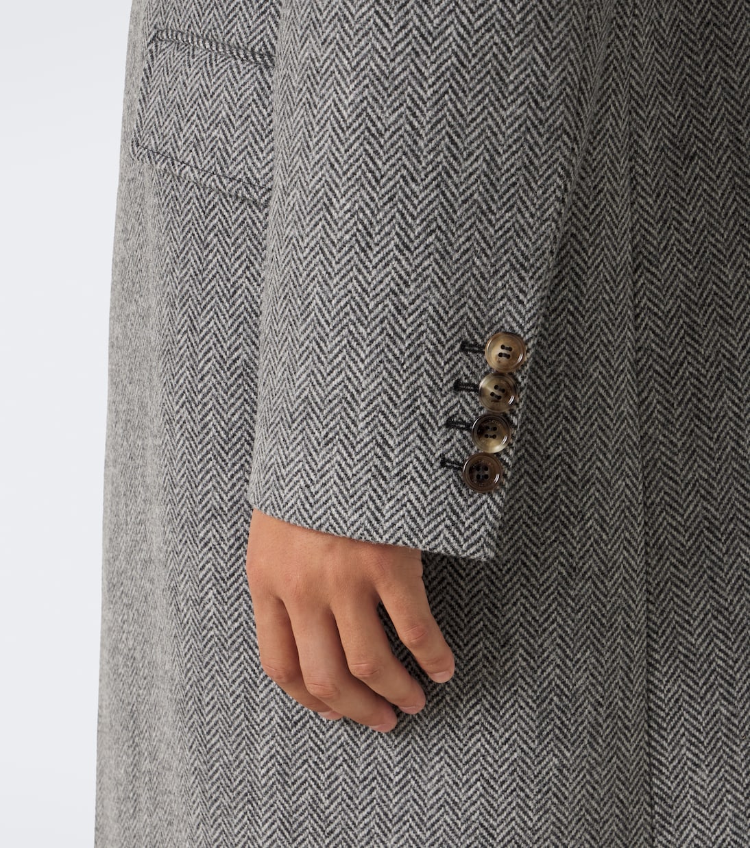 Valentino Garavani - Herringbone virgin wool coat
