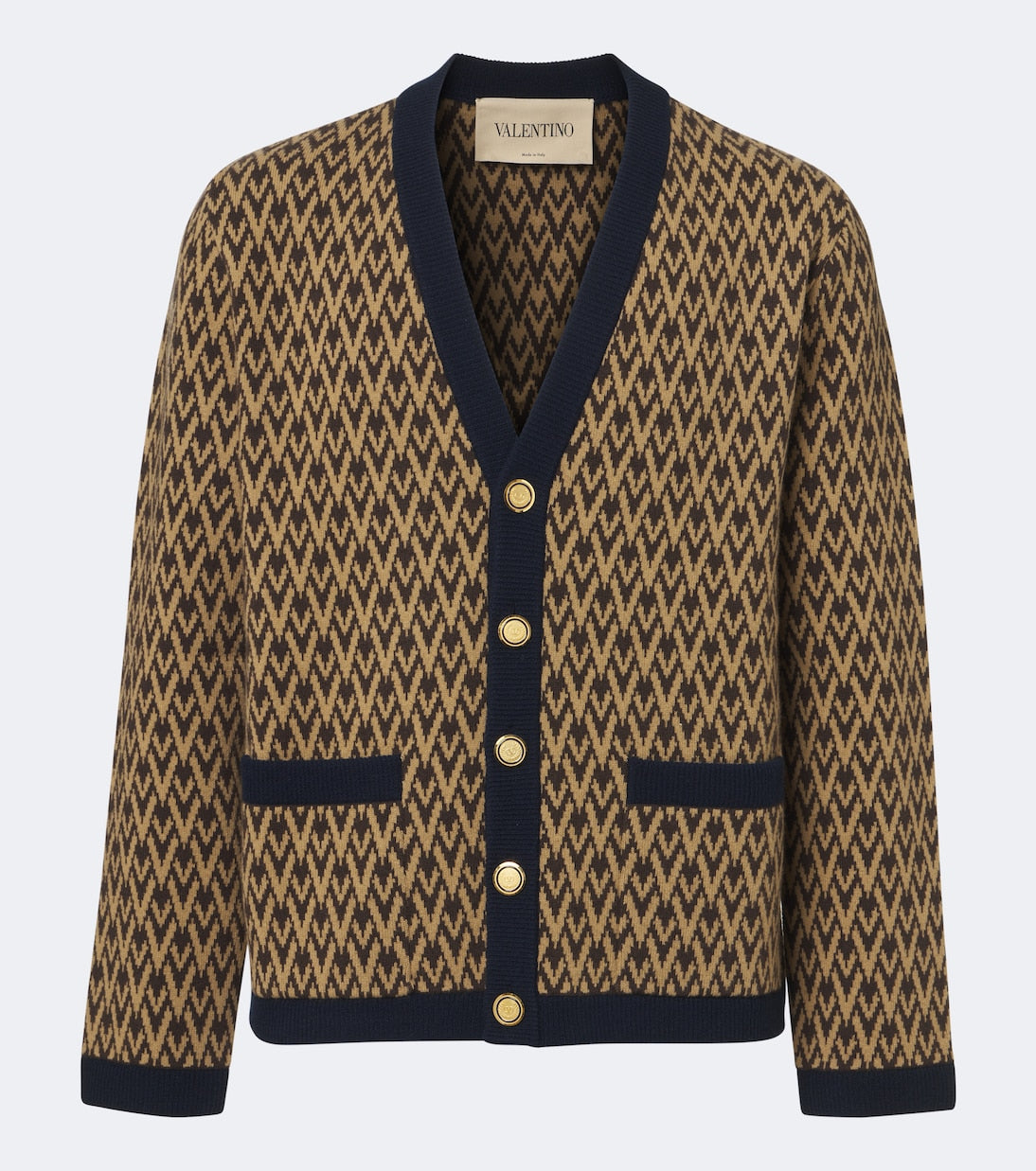 Valentino Garavani - Toute La V jacquard virgin wool cardigan