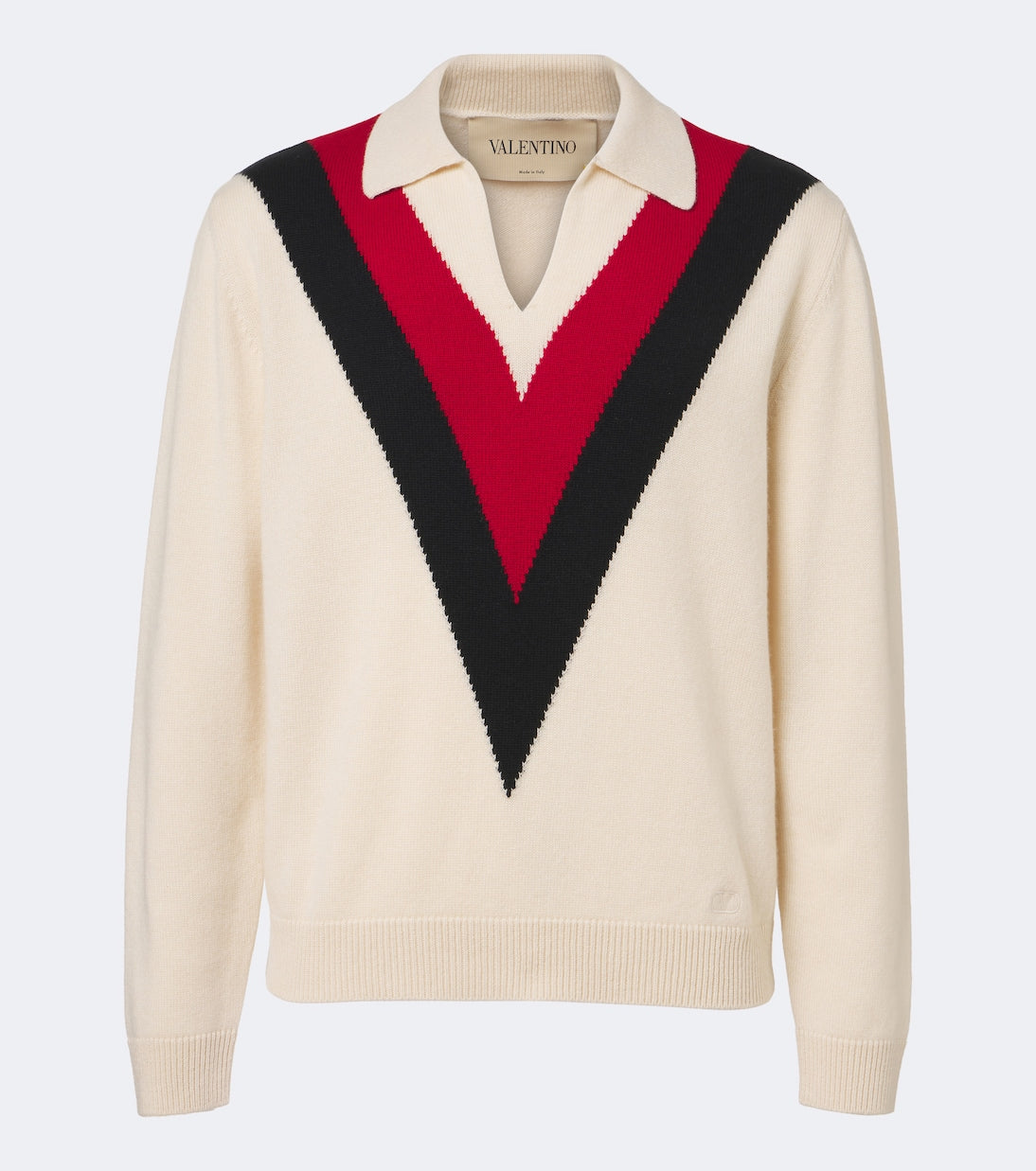 Valentino Garavani - Jacquard cashmere polo sweater