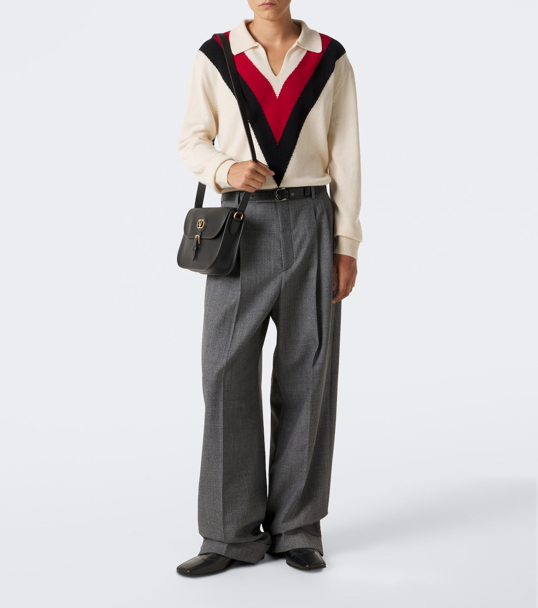 Valentino Garavani - Jacquard cashmere polo sweater
