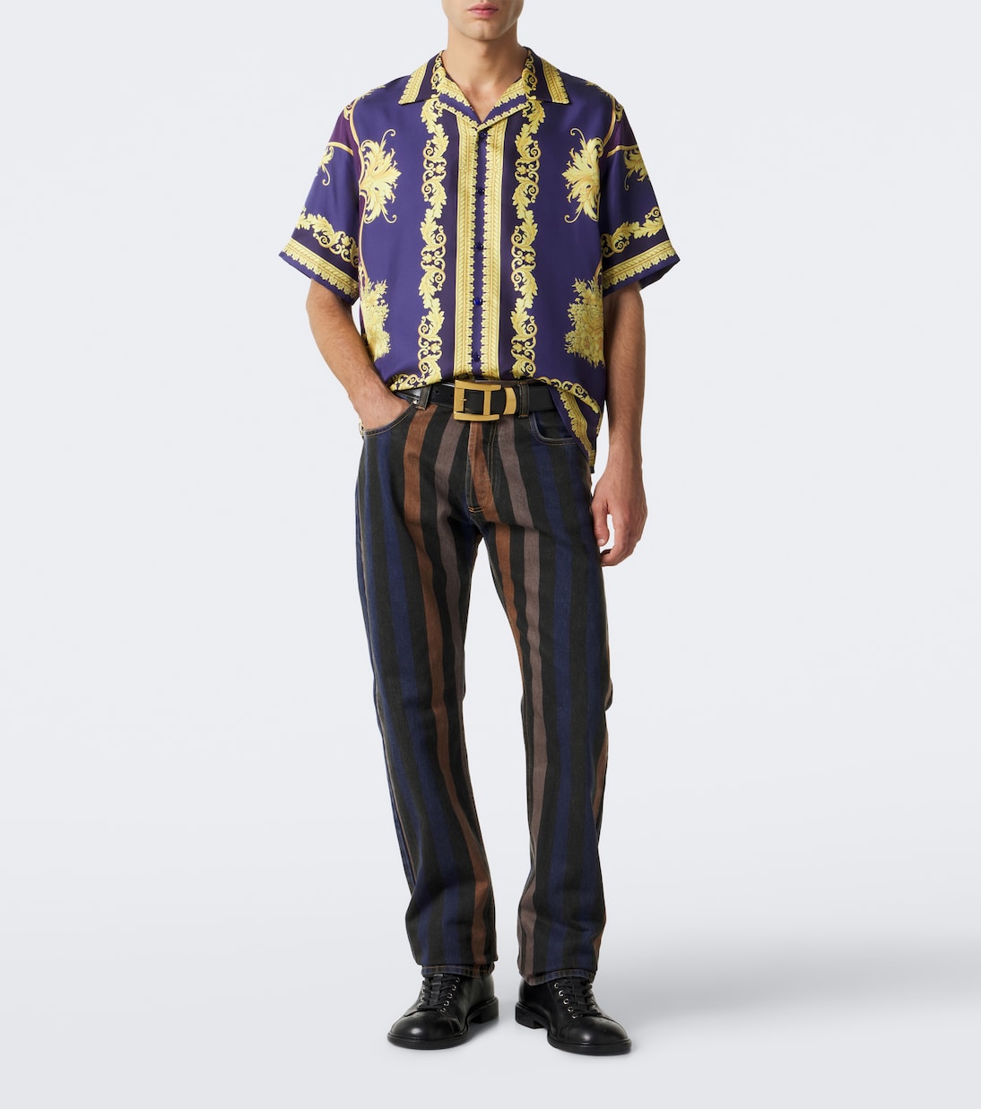 Versace - Barocco silk twill shirt
