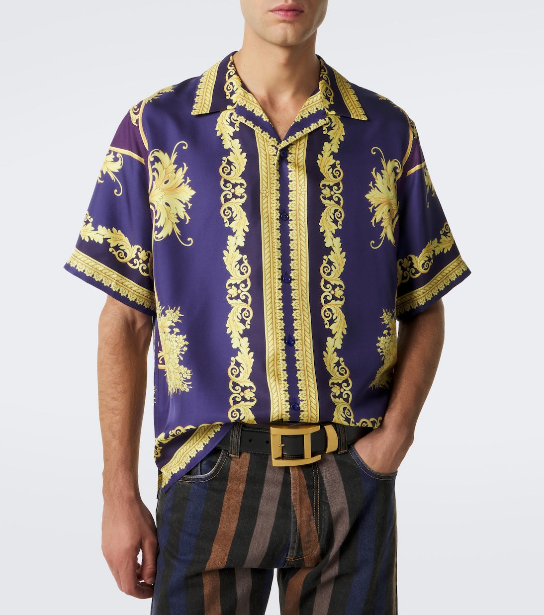 Versace - Barocco silk twill shirt