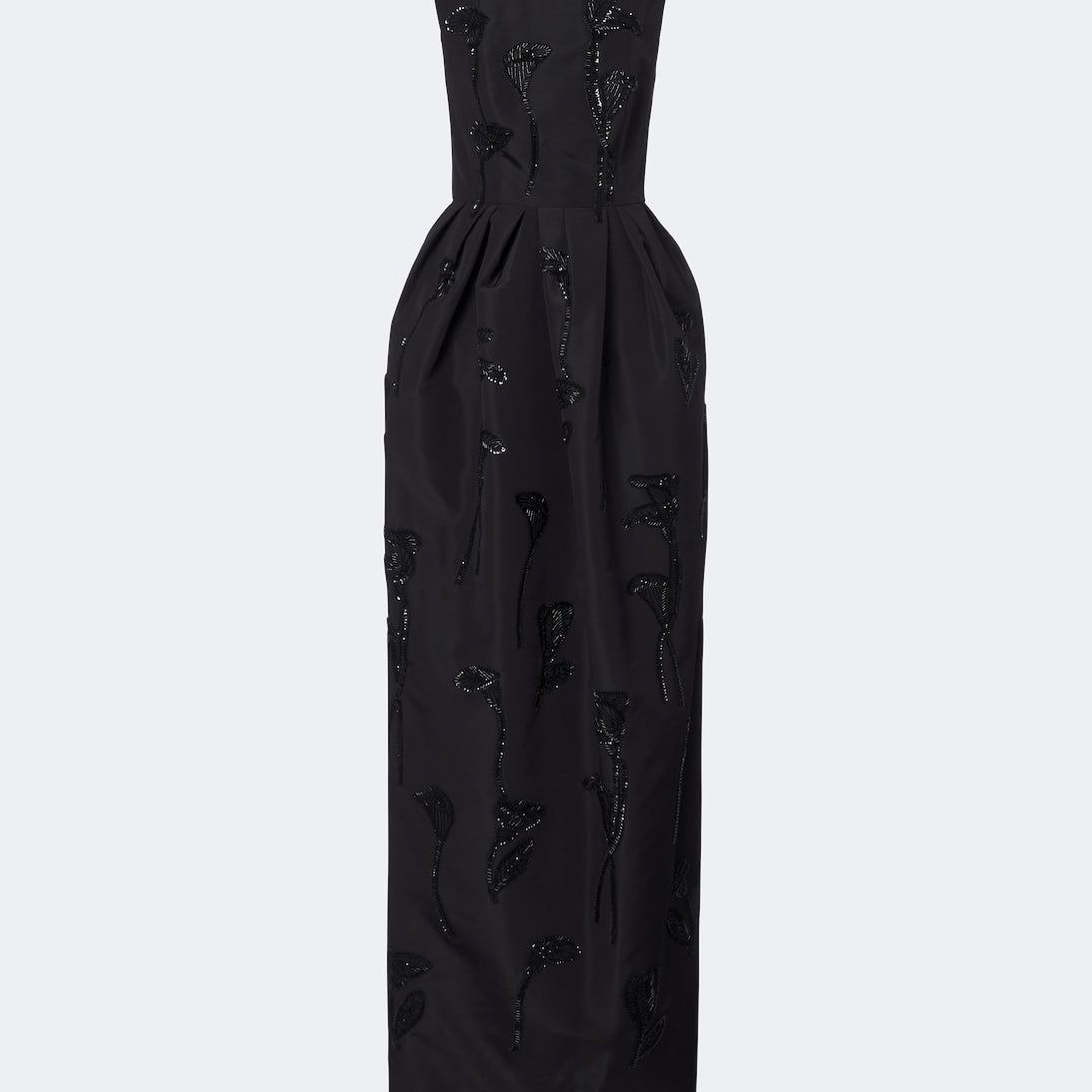 Carolina Herrera - Embellished strapless silk bustier gown