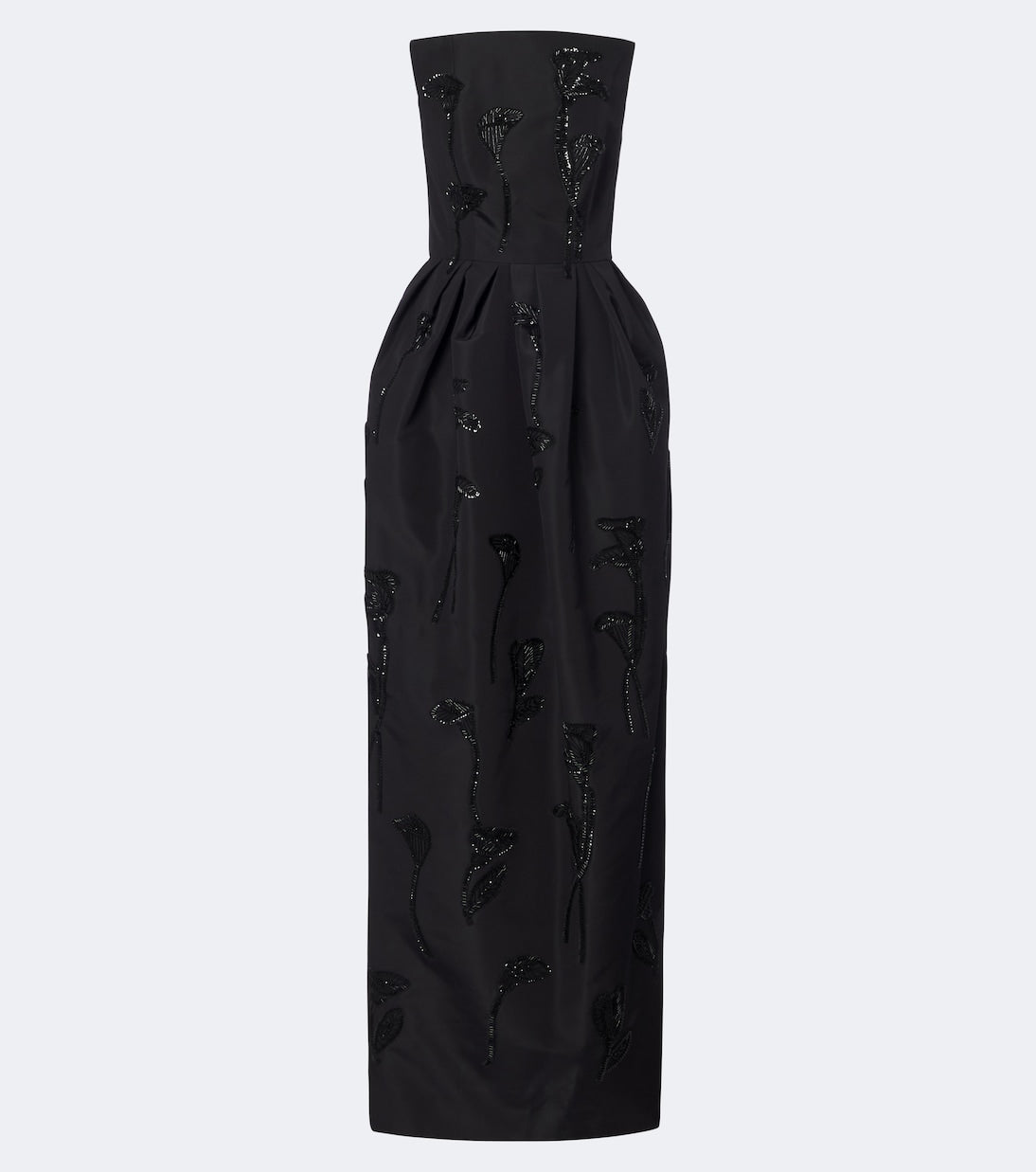 Carolina Herrera - Embellished strapless silk bustier gown