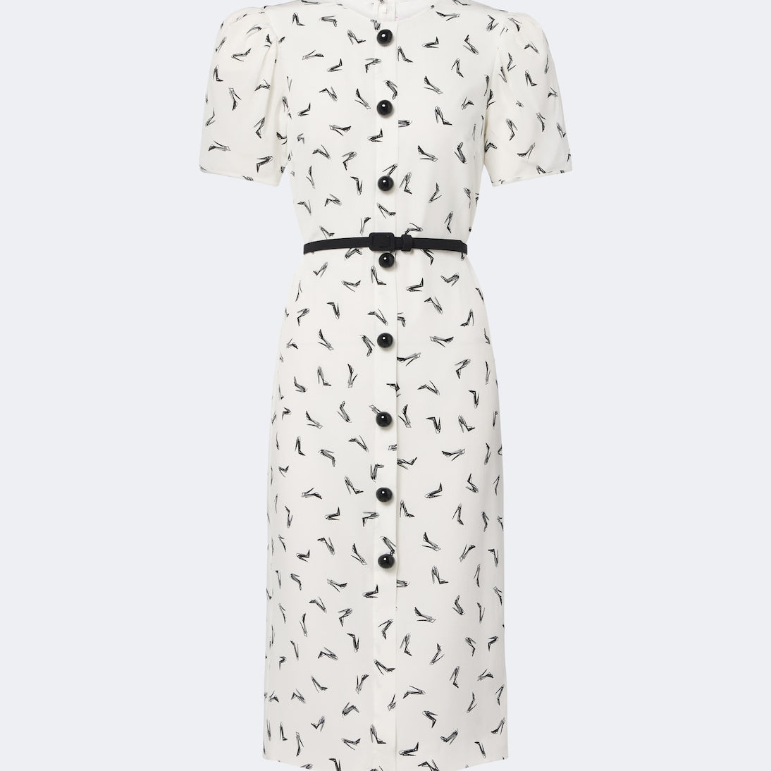Carolina Herrera - Belted silk crêpe de chine midi dress