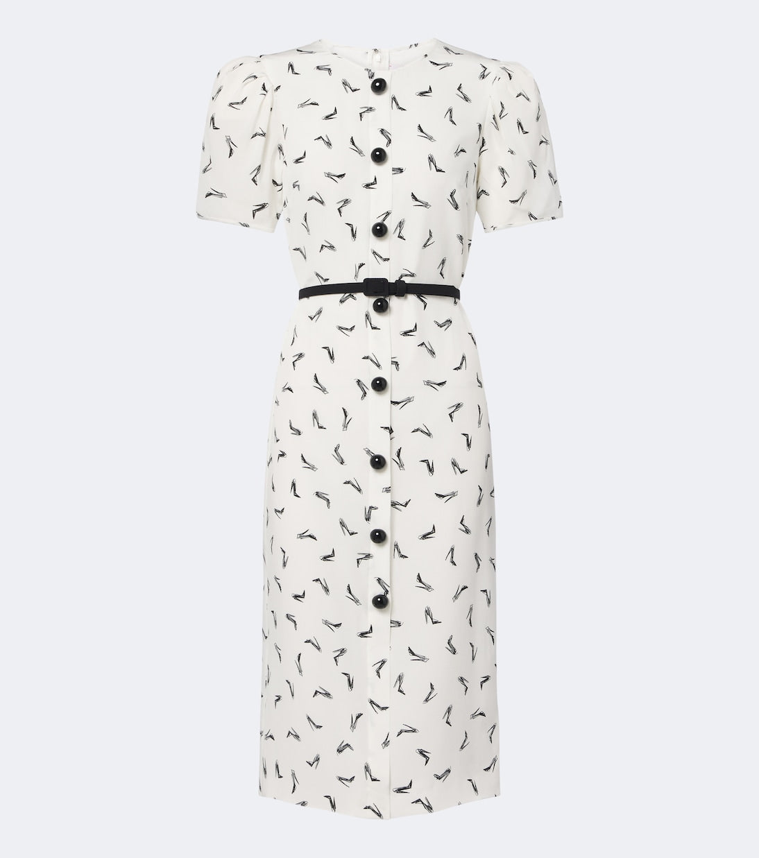 Carolina Herrera - Belted silk crêpe de chine midi dress