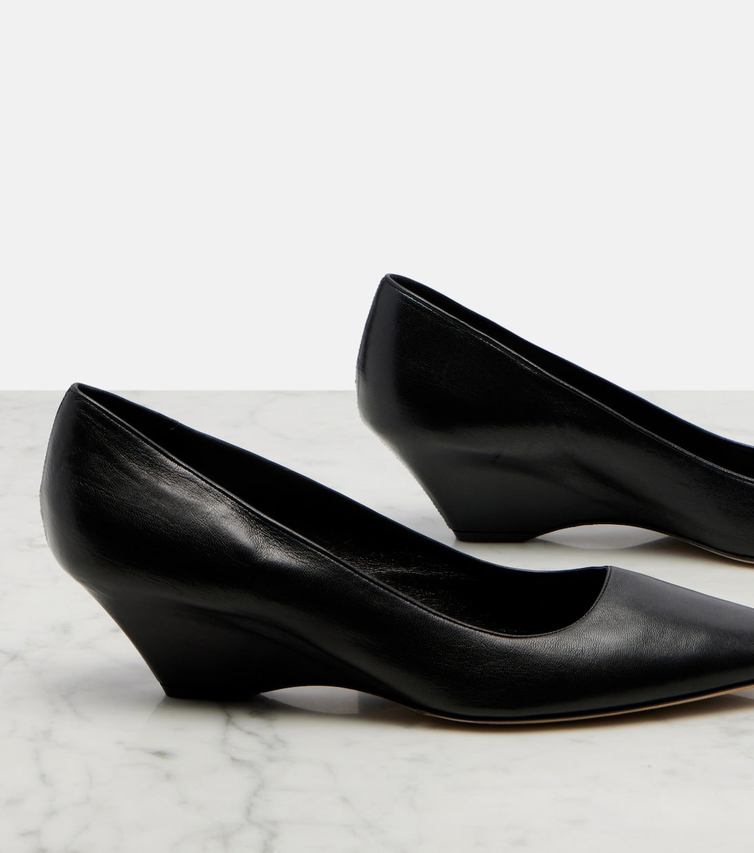 The Row - Liisa leather wedges