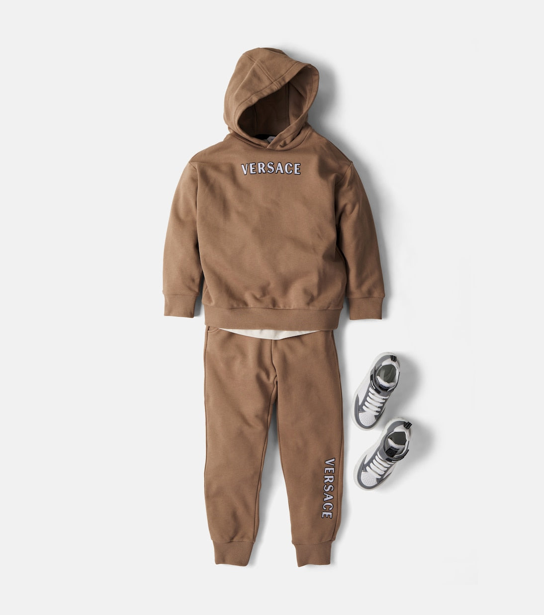 Versace Kids - Logo cotton jersey hoodie