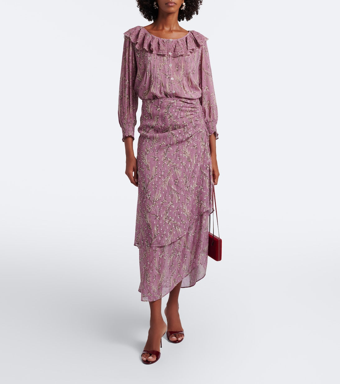 Veronica Beard - Sira floral midi skirt