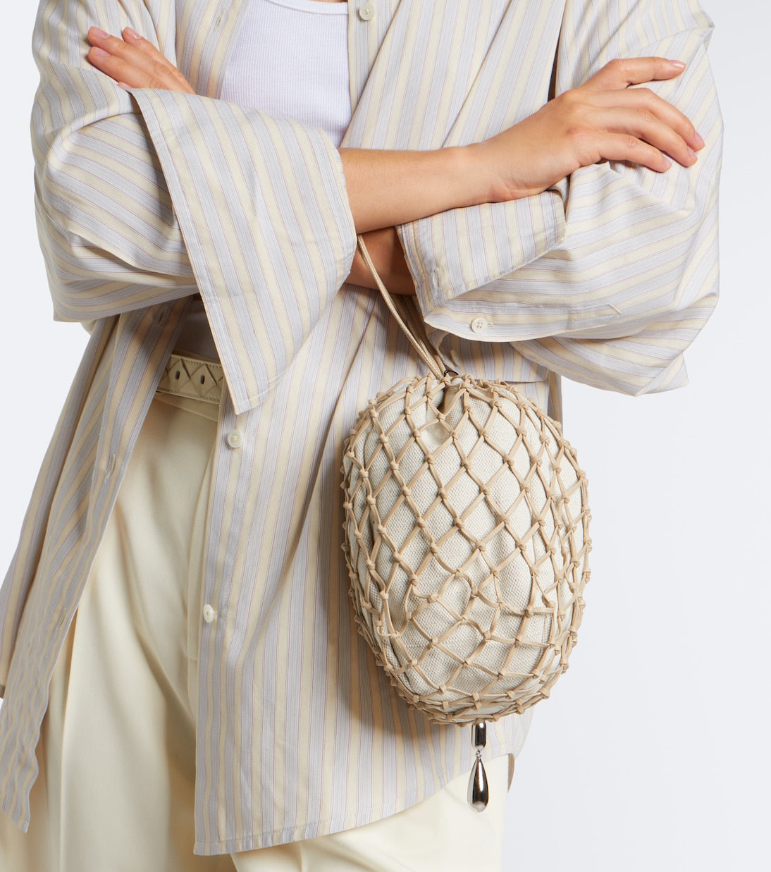 Savette - Macramé Small leather pouch