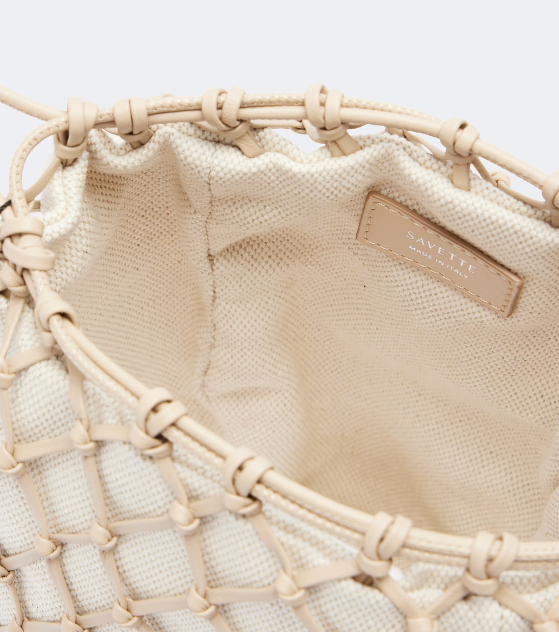 Savette - Macramé Small leather pouch