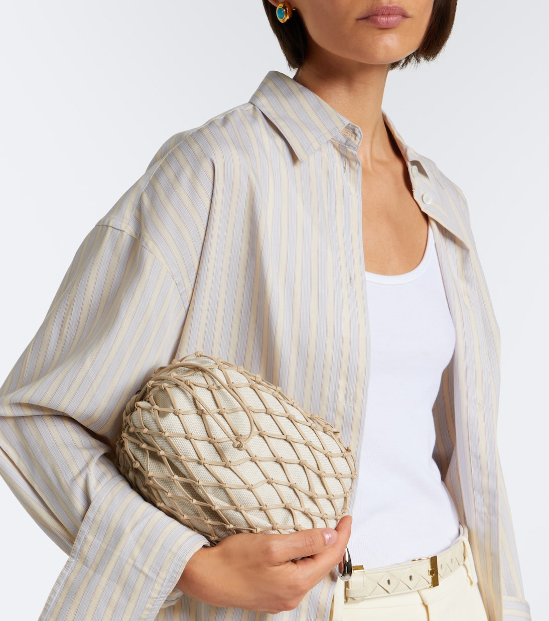 Savette - Macramé Small leather pouch