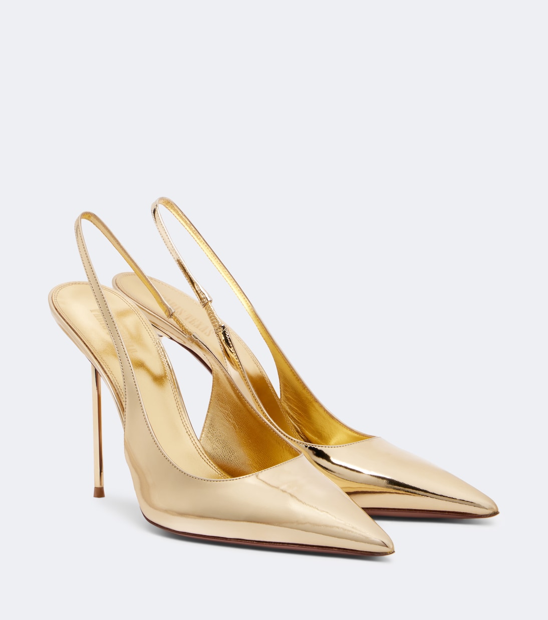 Paris Texas - Lidia metallic leather slingback pumps